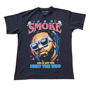 Pop Smoke Graphic T-Shirt - Black